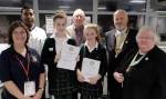 Winners of the 2012 Young Chef Competition at King James School with members of the Rotary Club of Knaresborough who adjudicated.